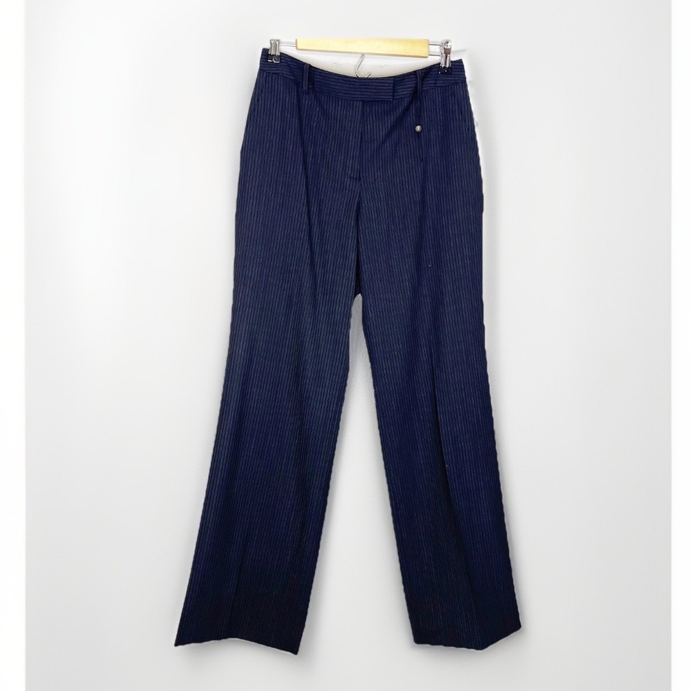 Brooks Brothers Caroline Fit Dress Pants Size 4 Navy Blue Pinstripe Trousers